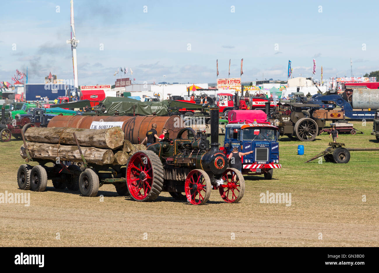 The barrett traction engine at the 2016 dorset steam fair Stock Photo