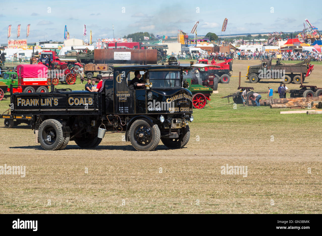 Super Sentinel 3 way tipper lorry at dorset steam fair 2016 Stock Photo