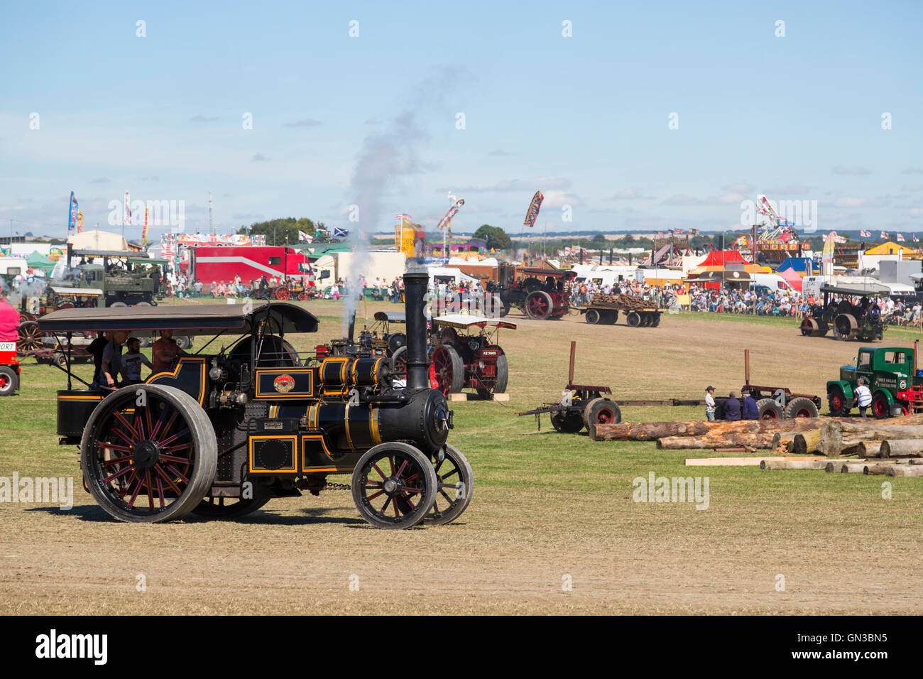 Colossus Steam Locomotive at great dorset steam fair august 2016 Stock Photo