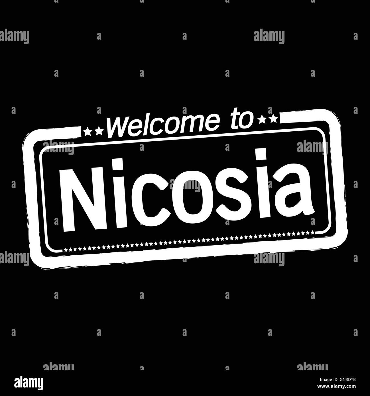 Welcome to Nicosia city illustration design Stock Vector