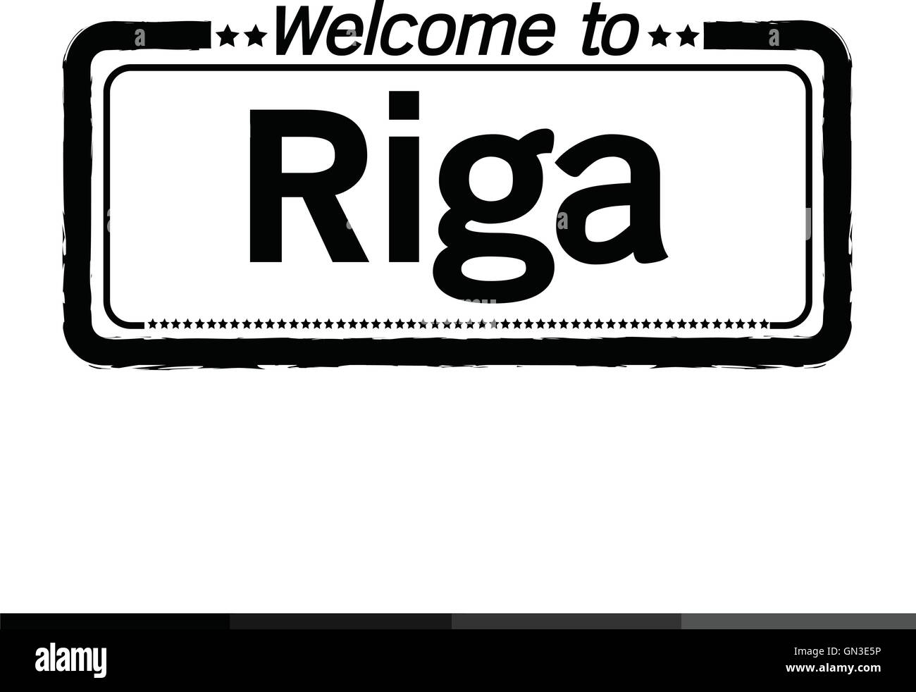 Welcome to Riga city illustration design Stock Vector