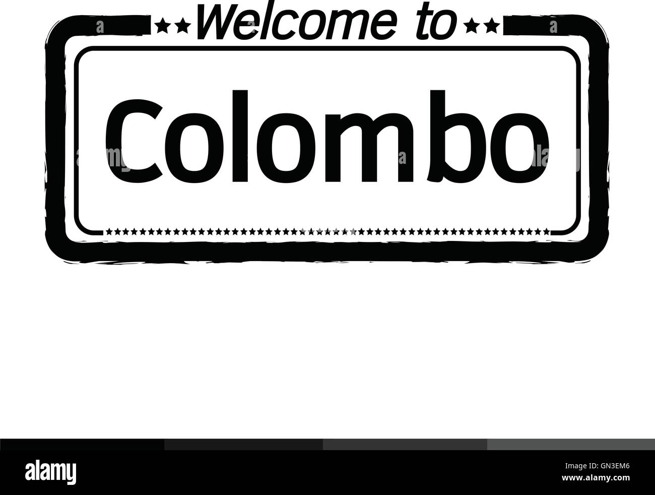 Welcome To Colombo City Illustration Design Stock Vector Image Art Alamy