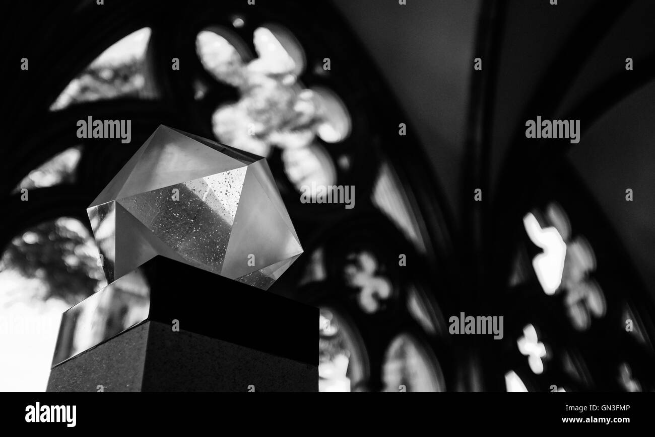 Black and White Crystal Art Stock Photo