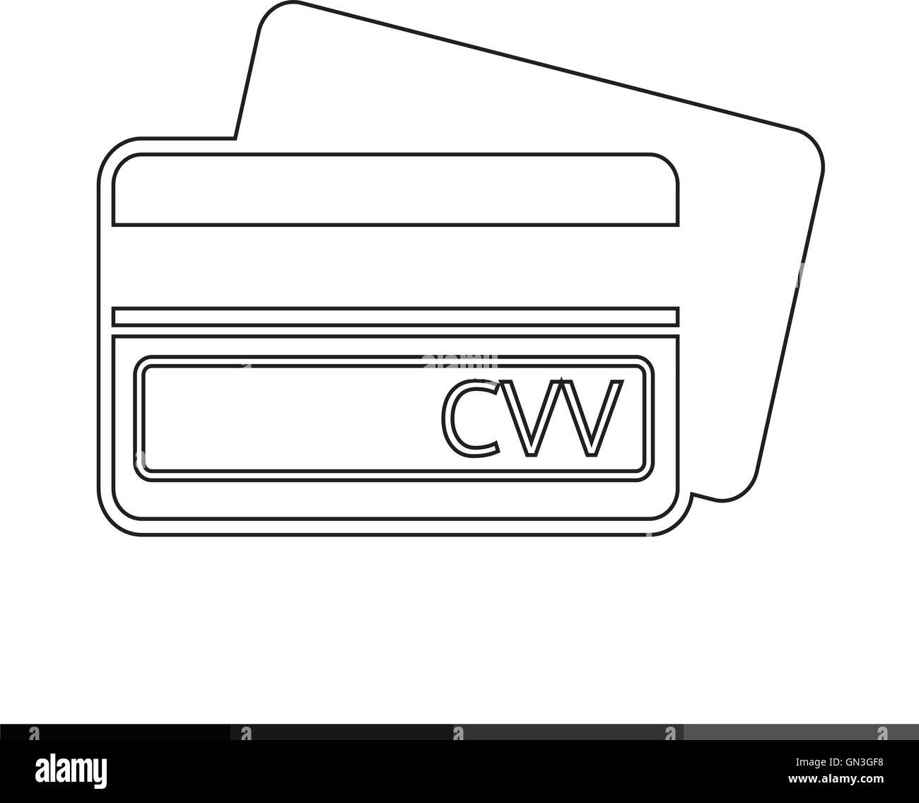 Card Verification Value CVV icon illustration design Stock Vector Image