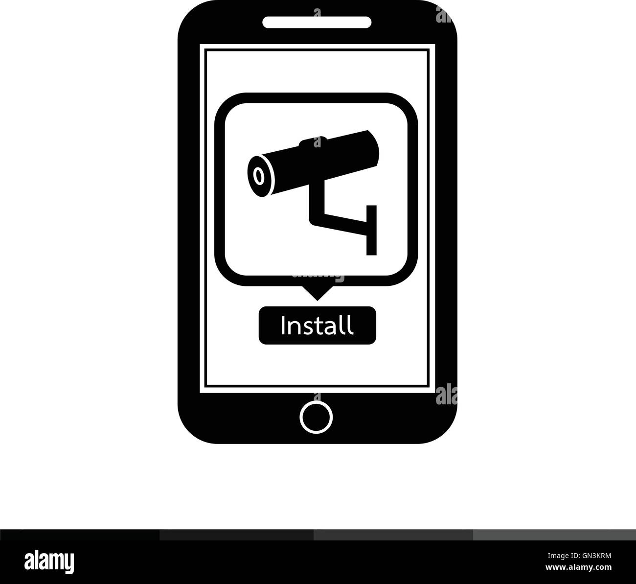 icon of smart phone mobile security application illustration design ...