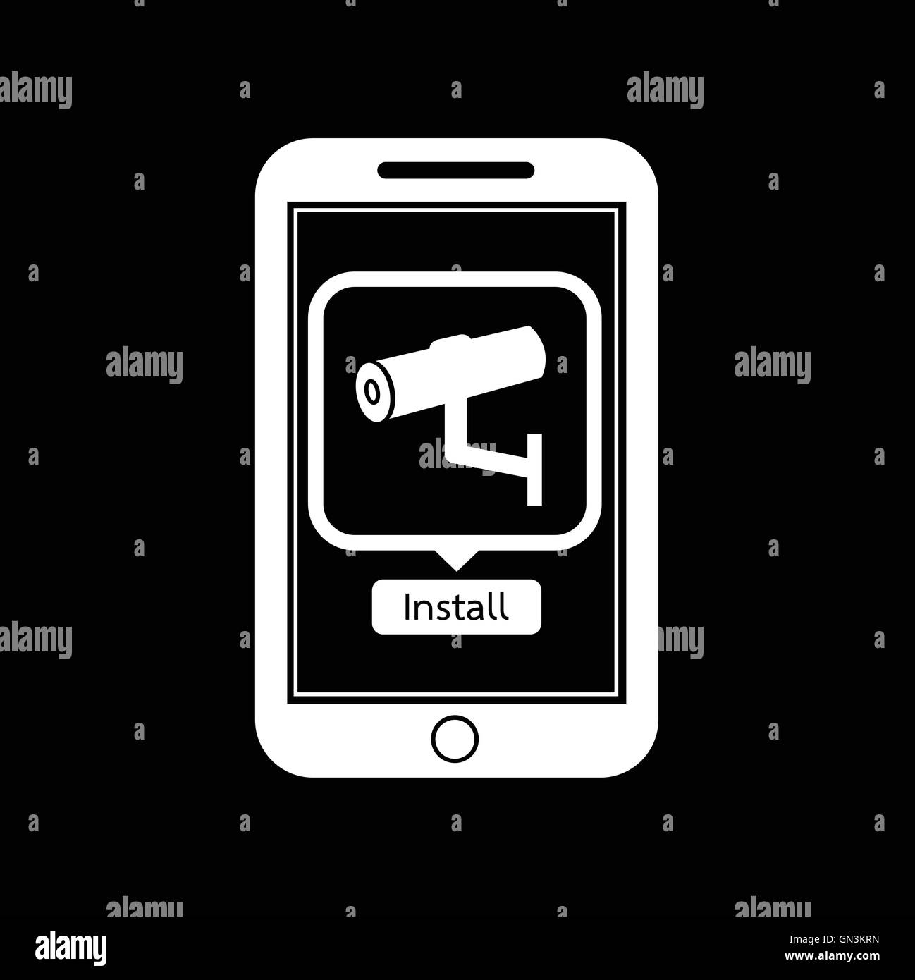 icon of smart phone mobile security application illustration design ...