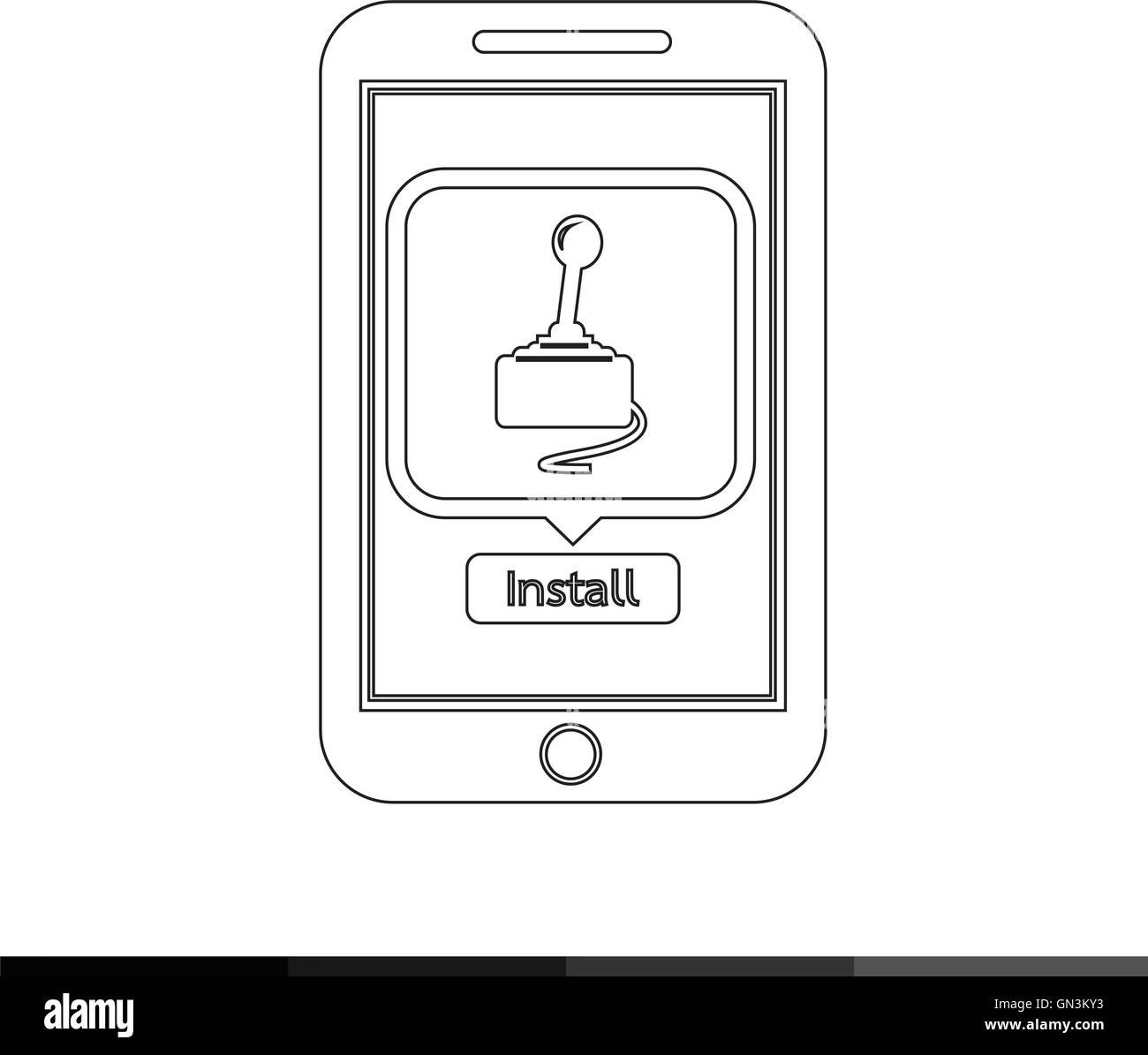 icon of smart phone mobile game application illustration design Stock ...