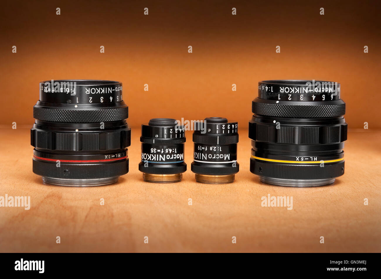 Nikon Multiphot Makro Nikkor lenses, specialised high quality macro lenses,  part of the scientific Multiphot system Stock Photo - Alamy