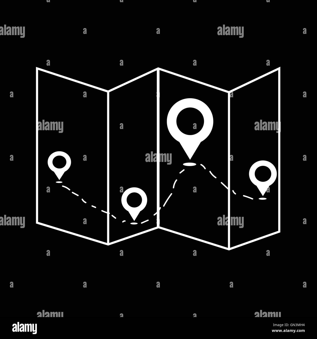 Map icon illustration design Stock Vector Image & Art - Alamy
