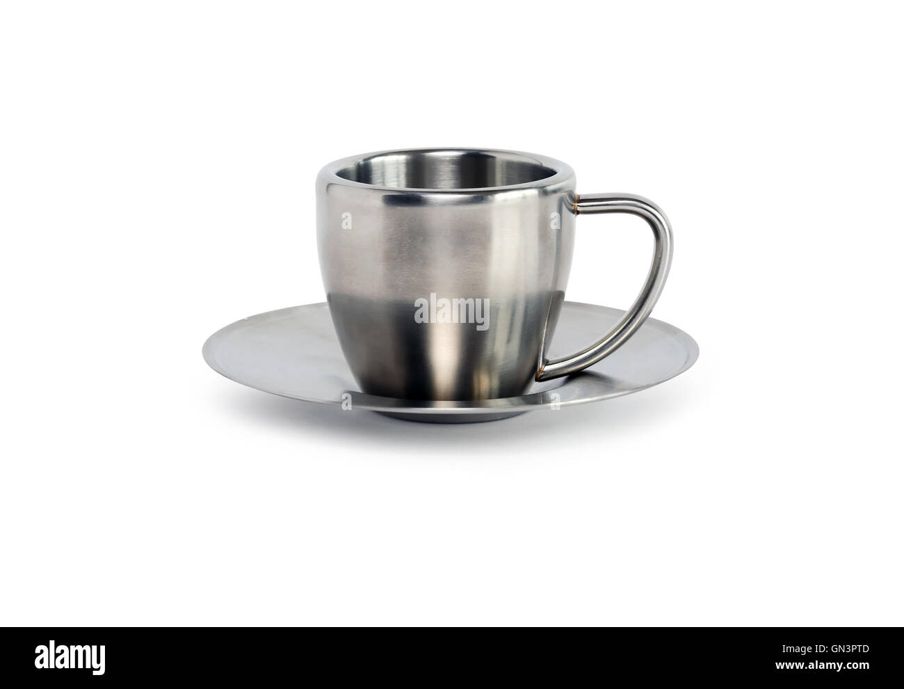 Metal Coffee Cup Stock Photo