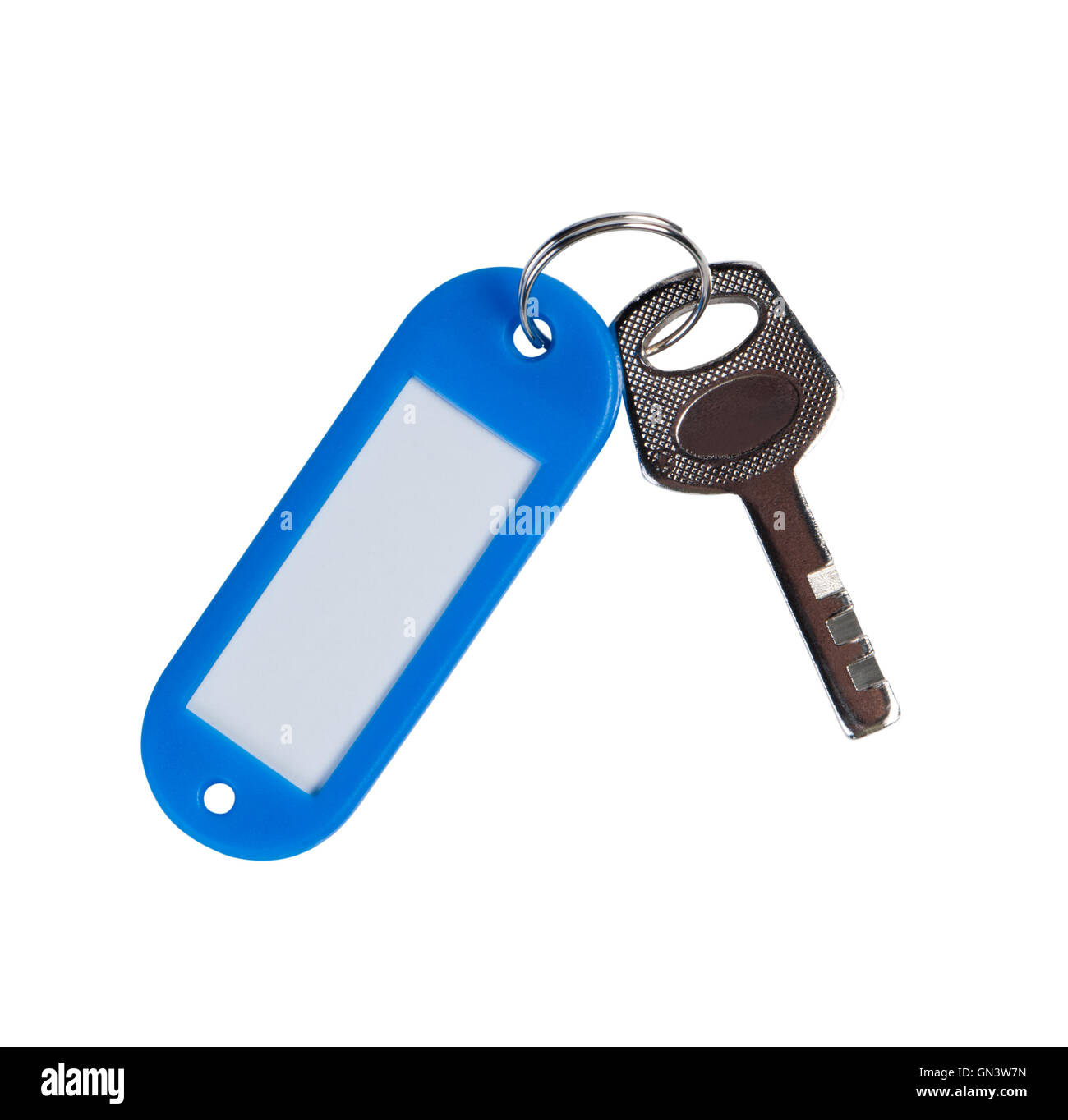 Key with empty thumb. Copy space for text, isolated on white bac Stock ...