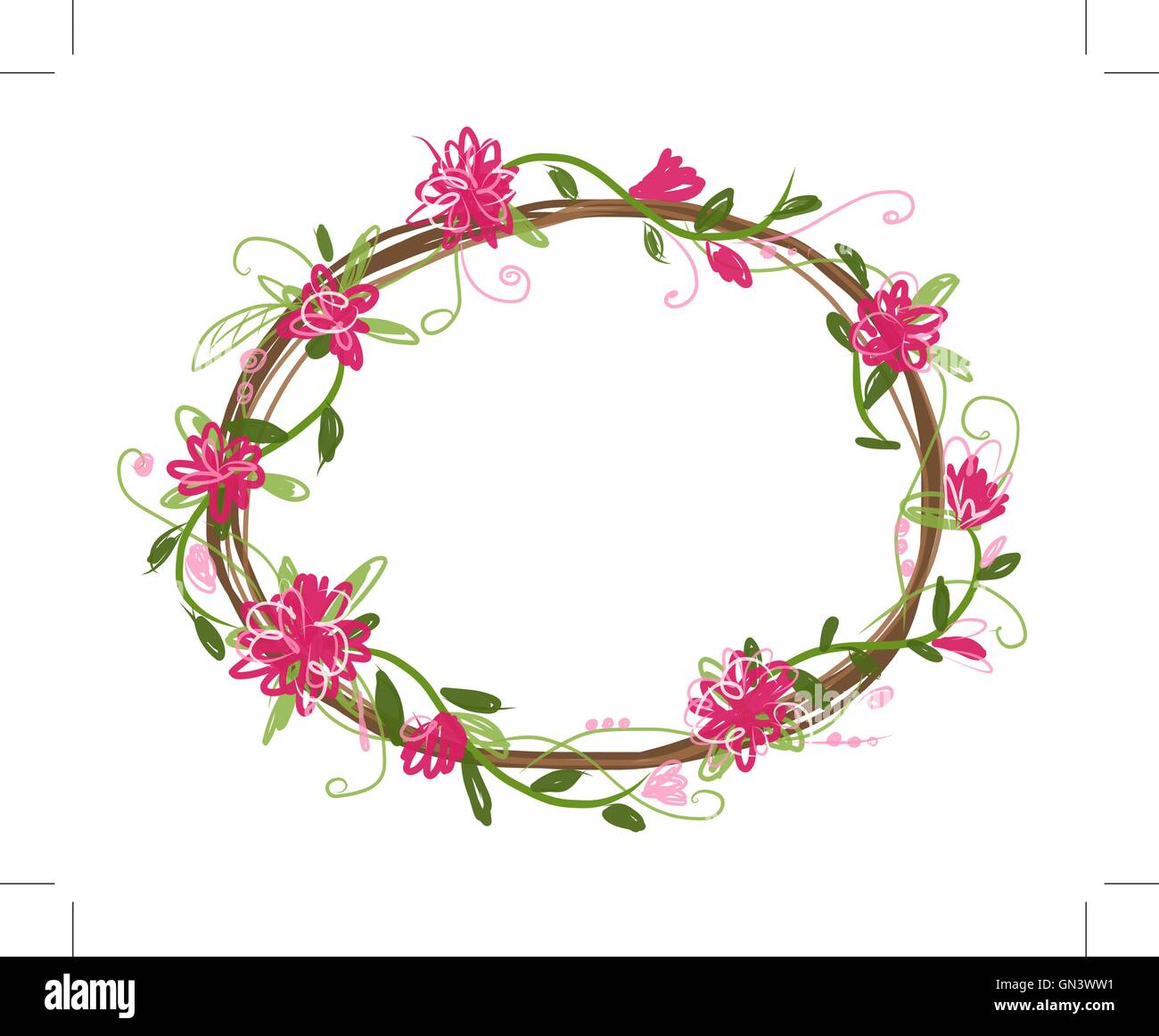Floral frame for your design Stock Vector Image & Art - Alamy