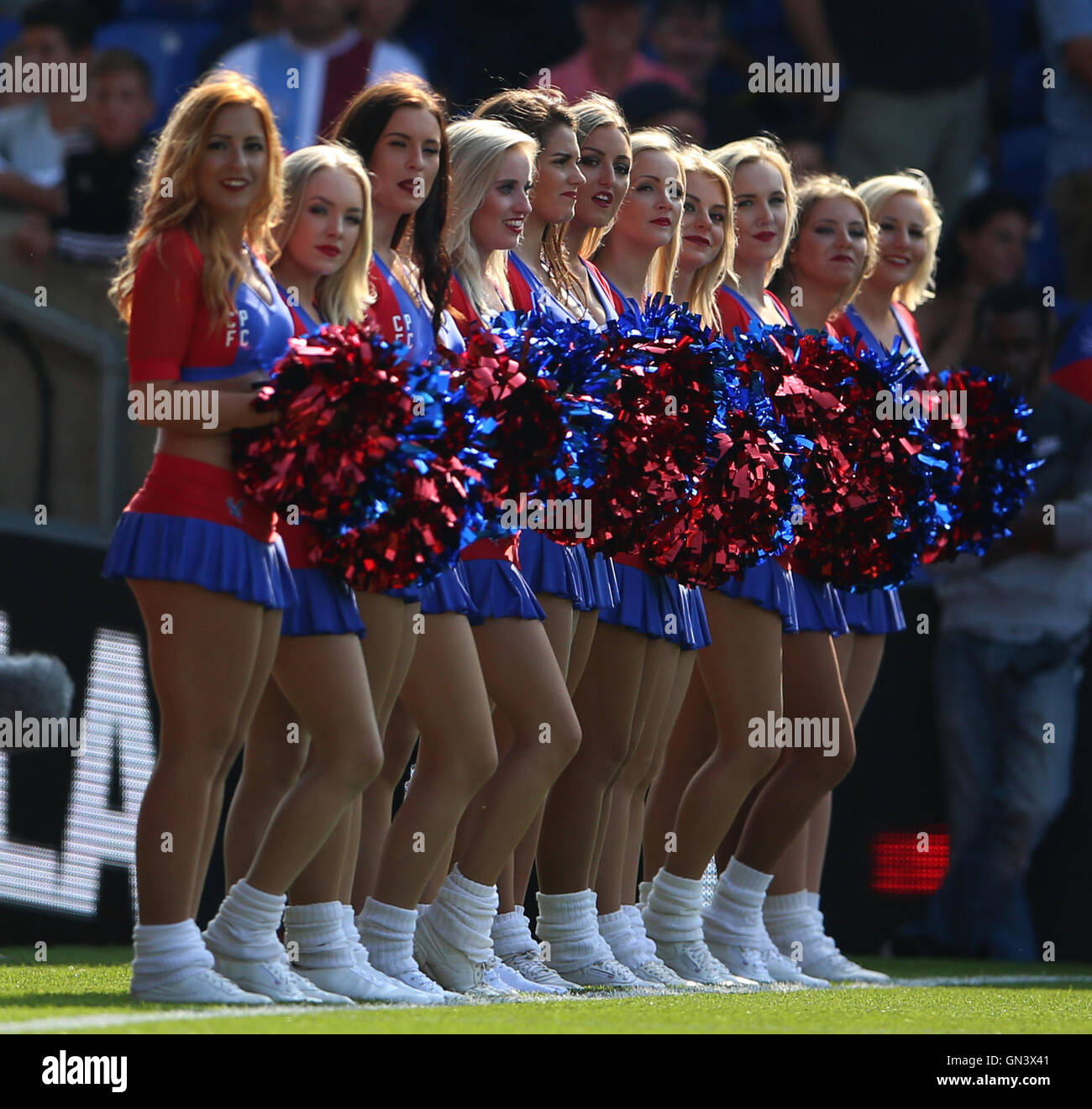 Crystal Palace cheerleaders during the Premier League match at Selhurst Park, London Stock Photo