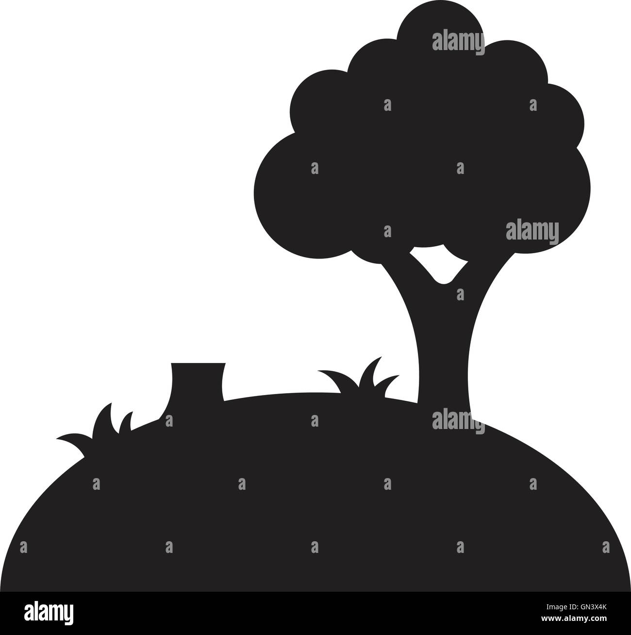 Forest vector black hi-res stock photography and images - Alamy