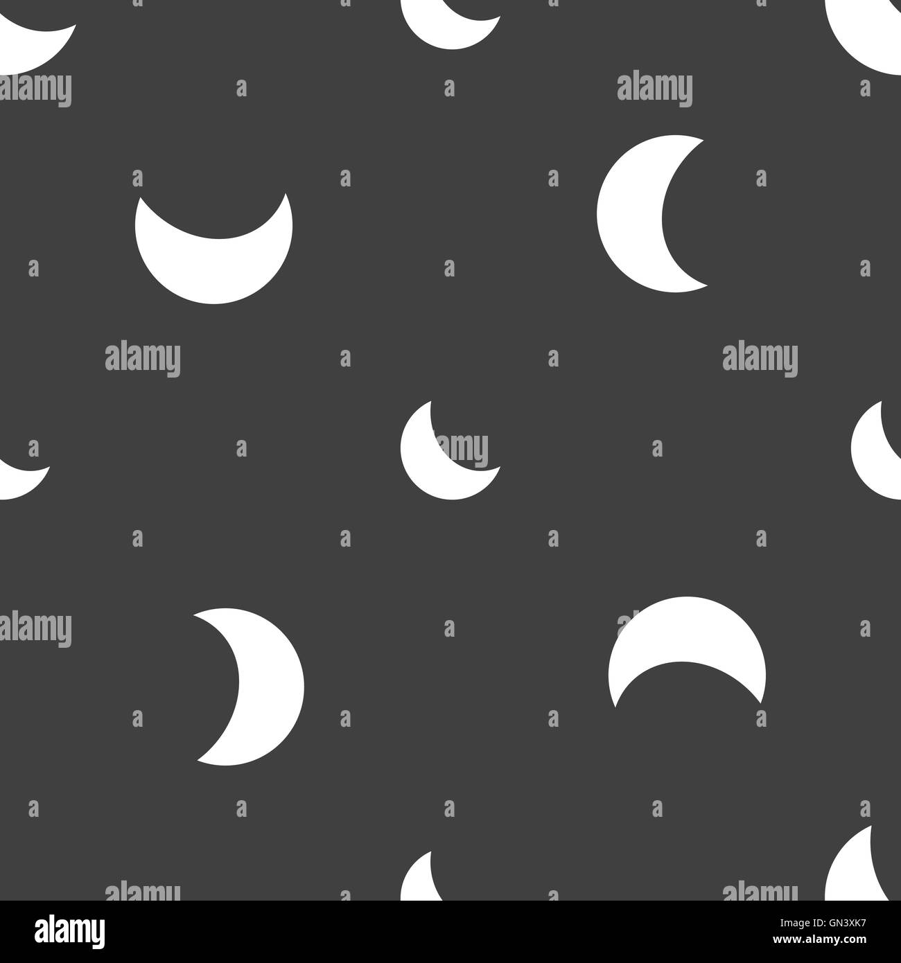 moon icon sign. Seamless pattern on a gray background. Vector Stock ...