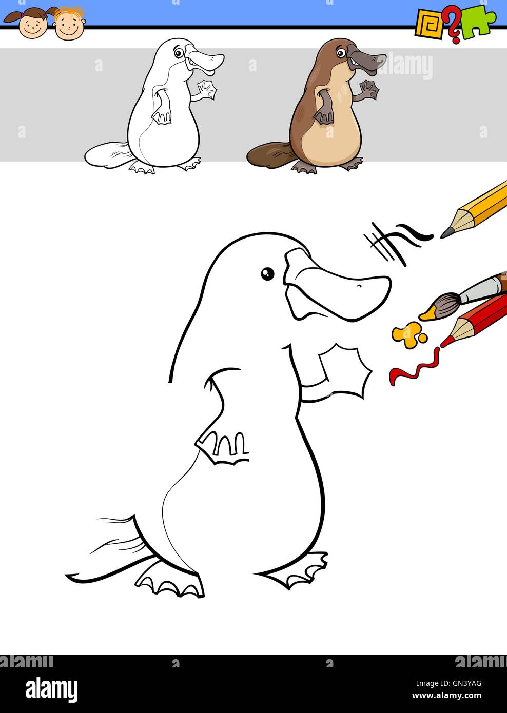 finish and color task with animal Stock Vector Image & Art Alamy