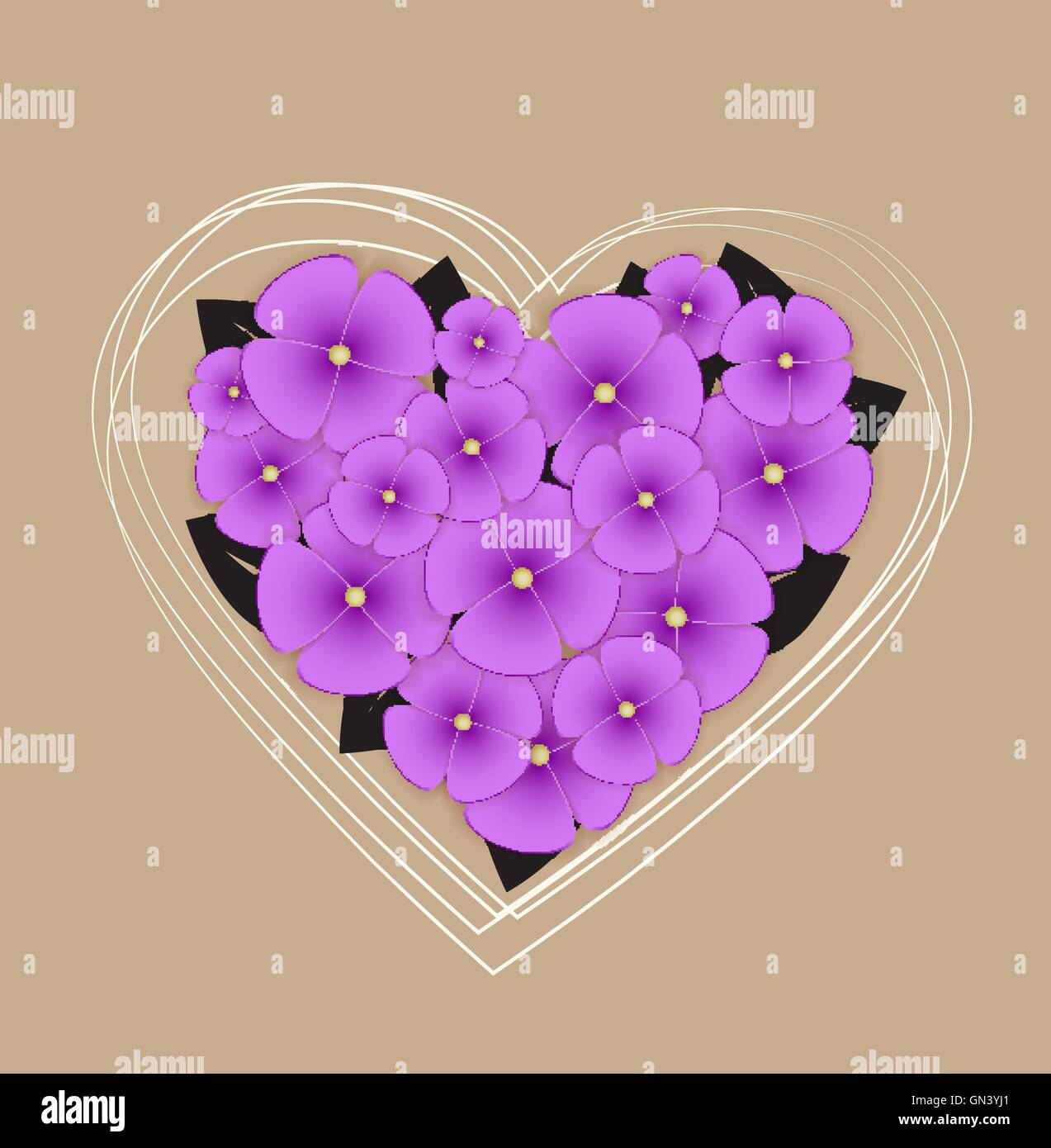 Vector floral heart Stock Vector Image & Art - Alamy