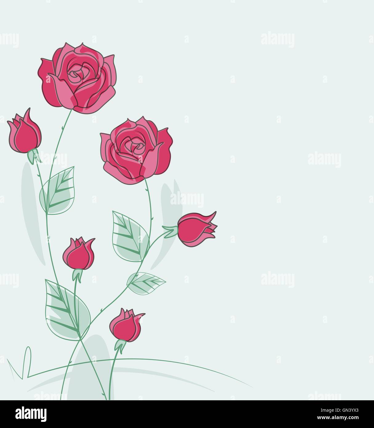 Vector red roses Stock Vector Image & Art - Alamy