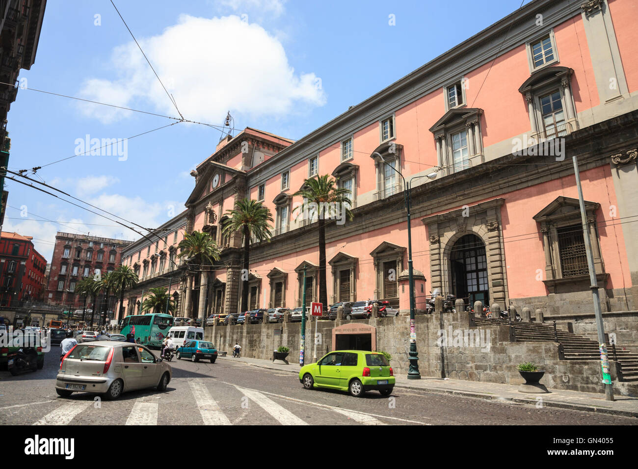 Outside the National Archaeological Museum, Naples, Italy Stock Photo