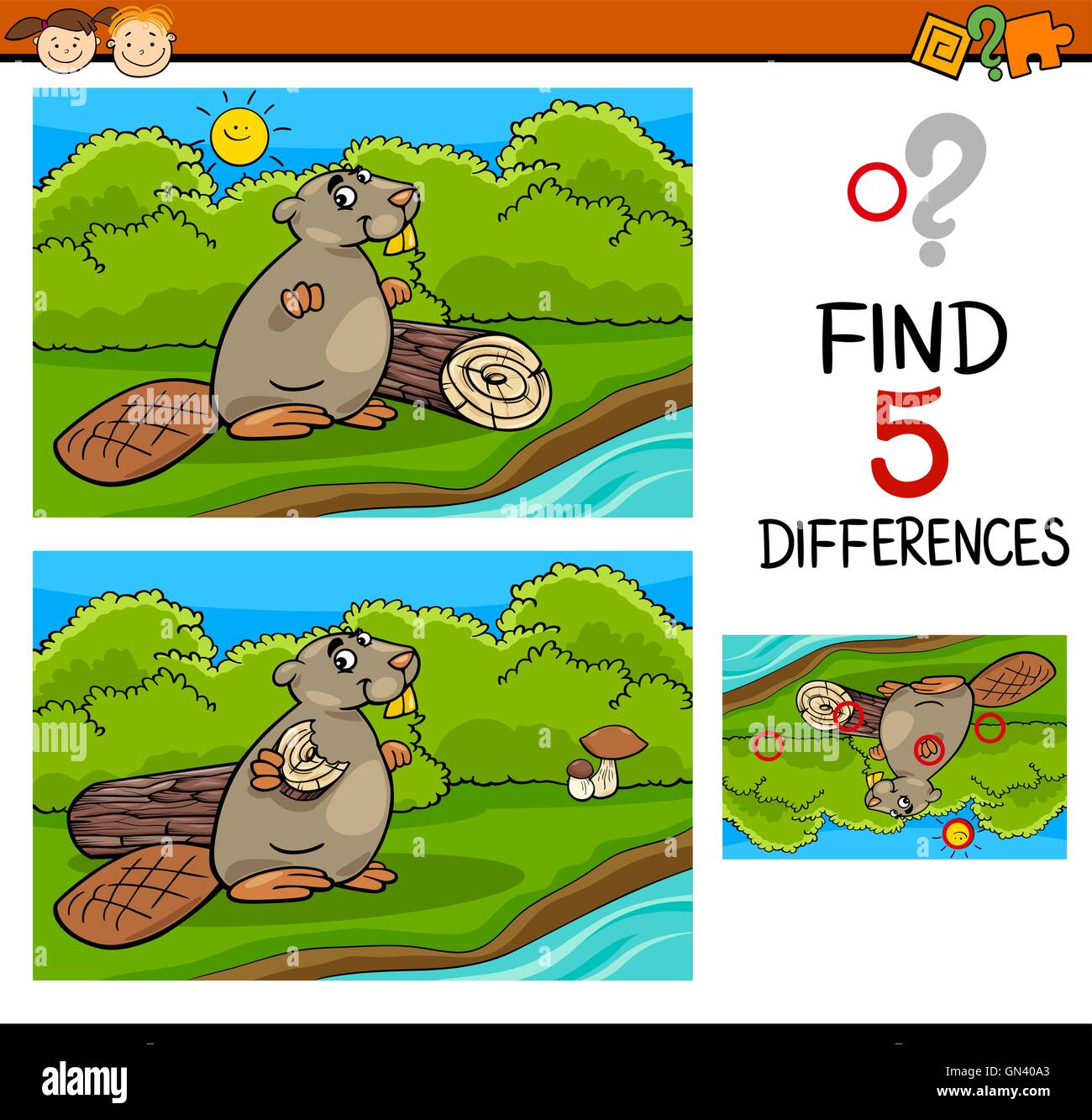 differences task for kids Stock Vector Image & Art - Alamy