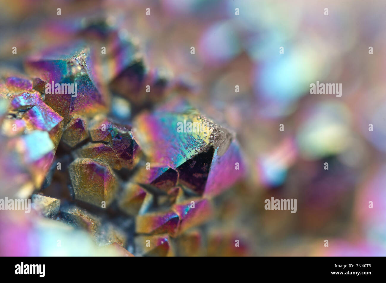 Multi-coloured crystals macro abstract background Stock Photo - Alamy