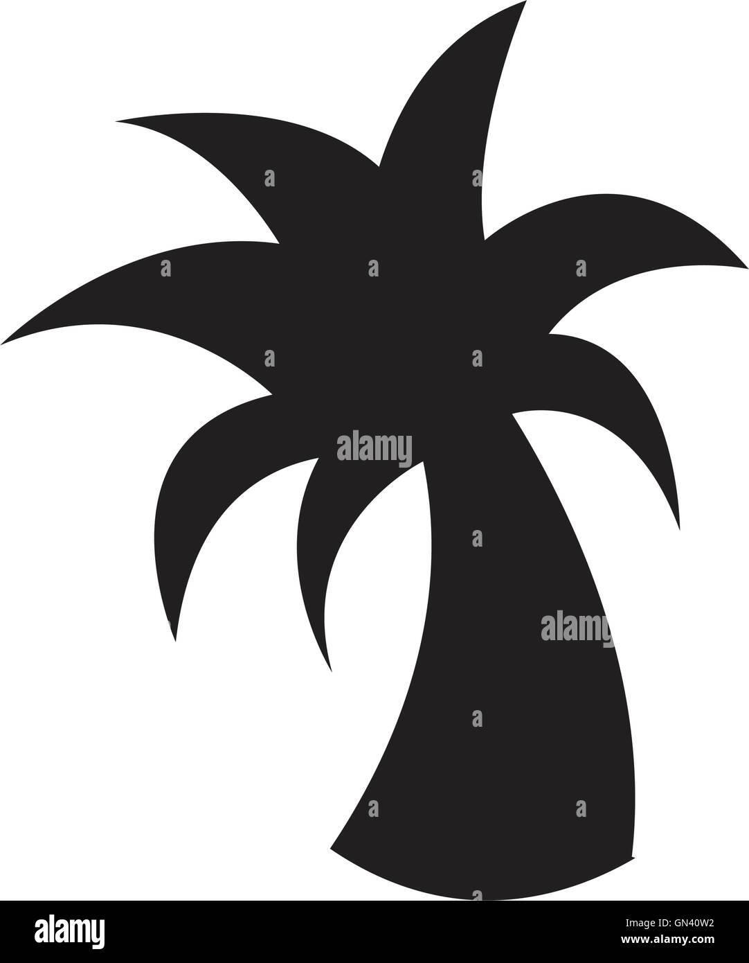 vector black palm icon on white background Stock Vector Image & Art - Alamy