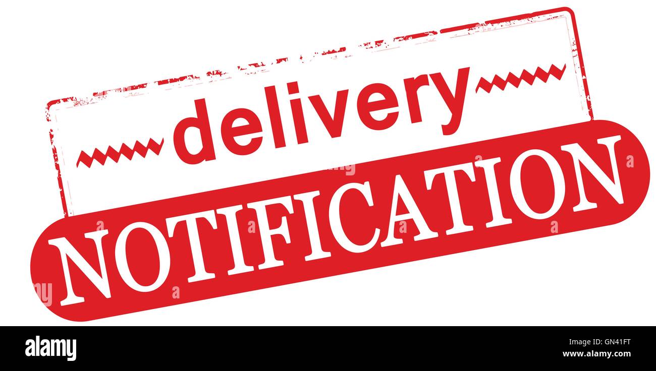 Delivery notification Stock Vector Art & Illustration, Vector Image