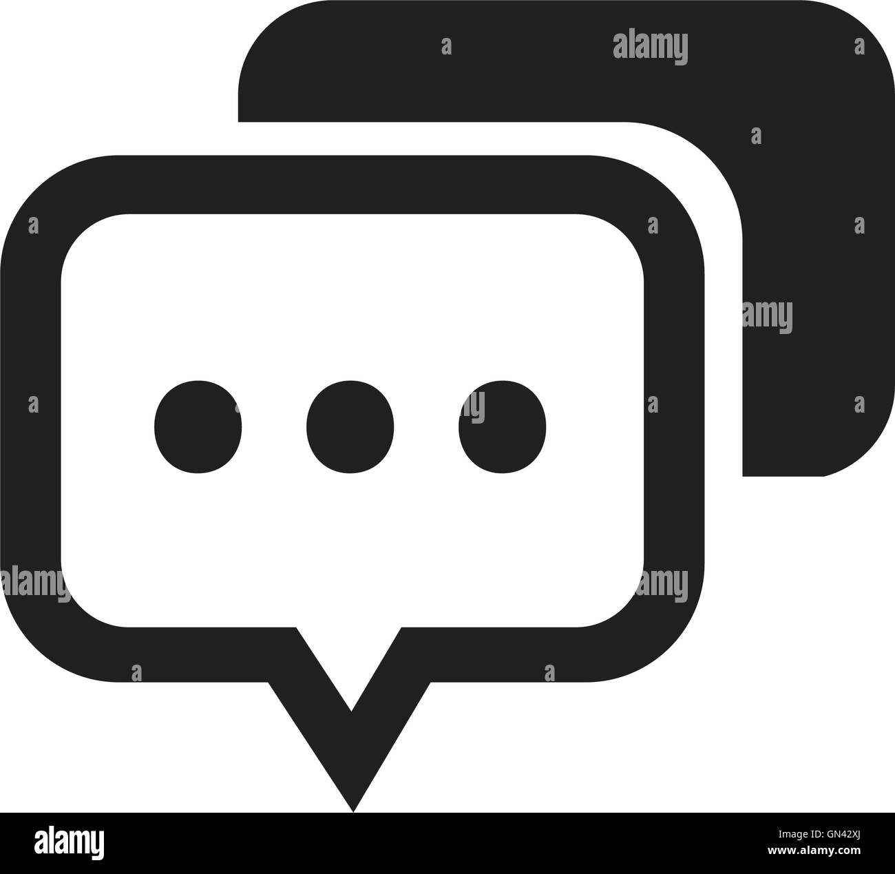 Speech bubbles, vector icon Stock Vector Image & Art - Alamy