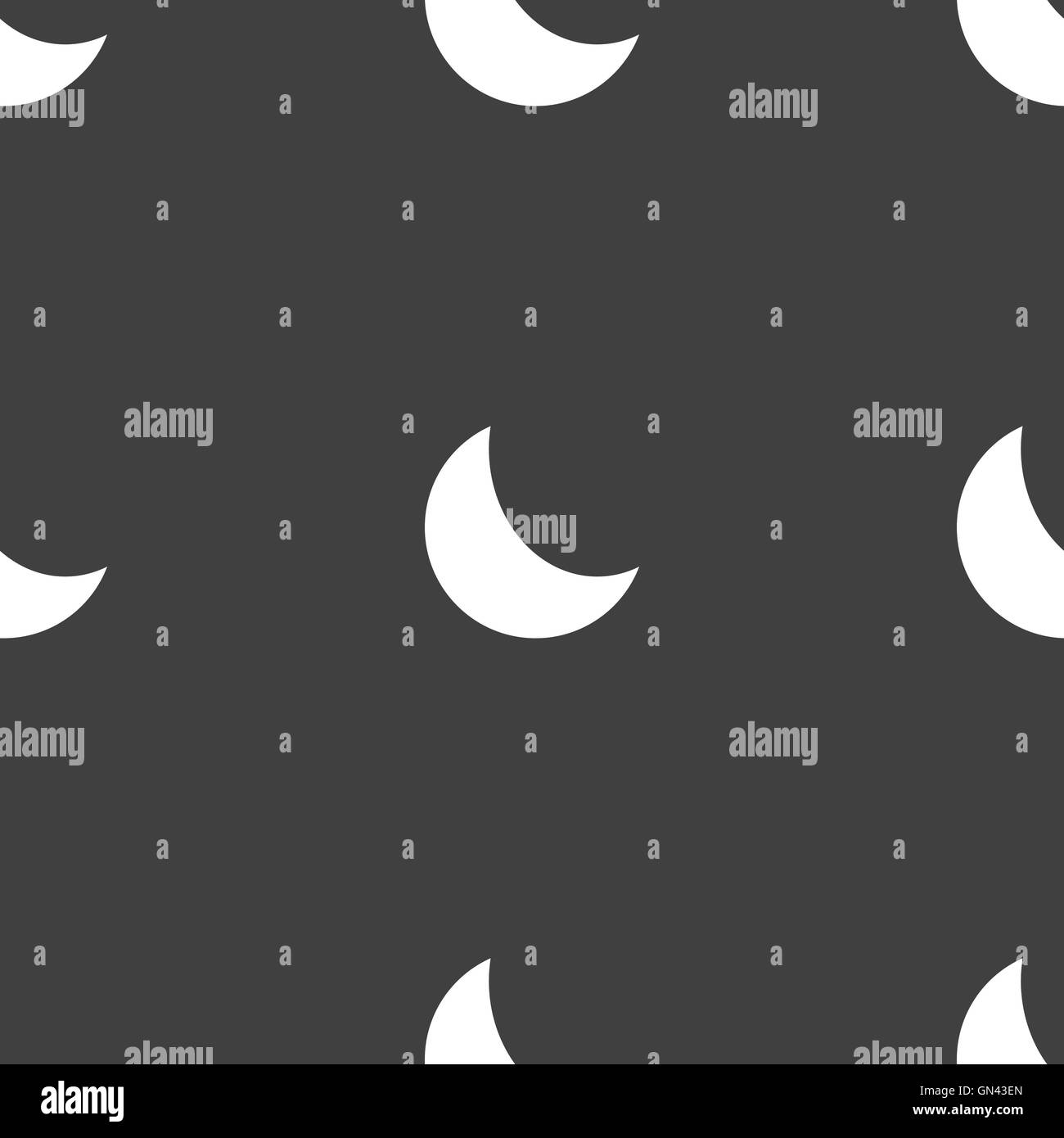 moon icon sign. Seamless pattern on a gray background. Vector Stock ...