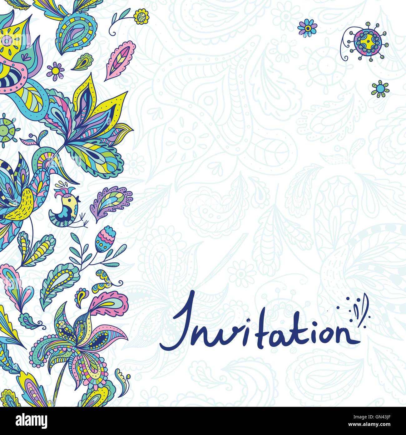 paisley invitation template