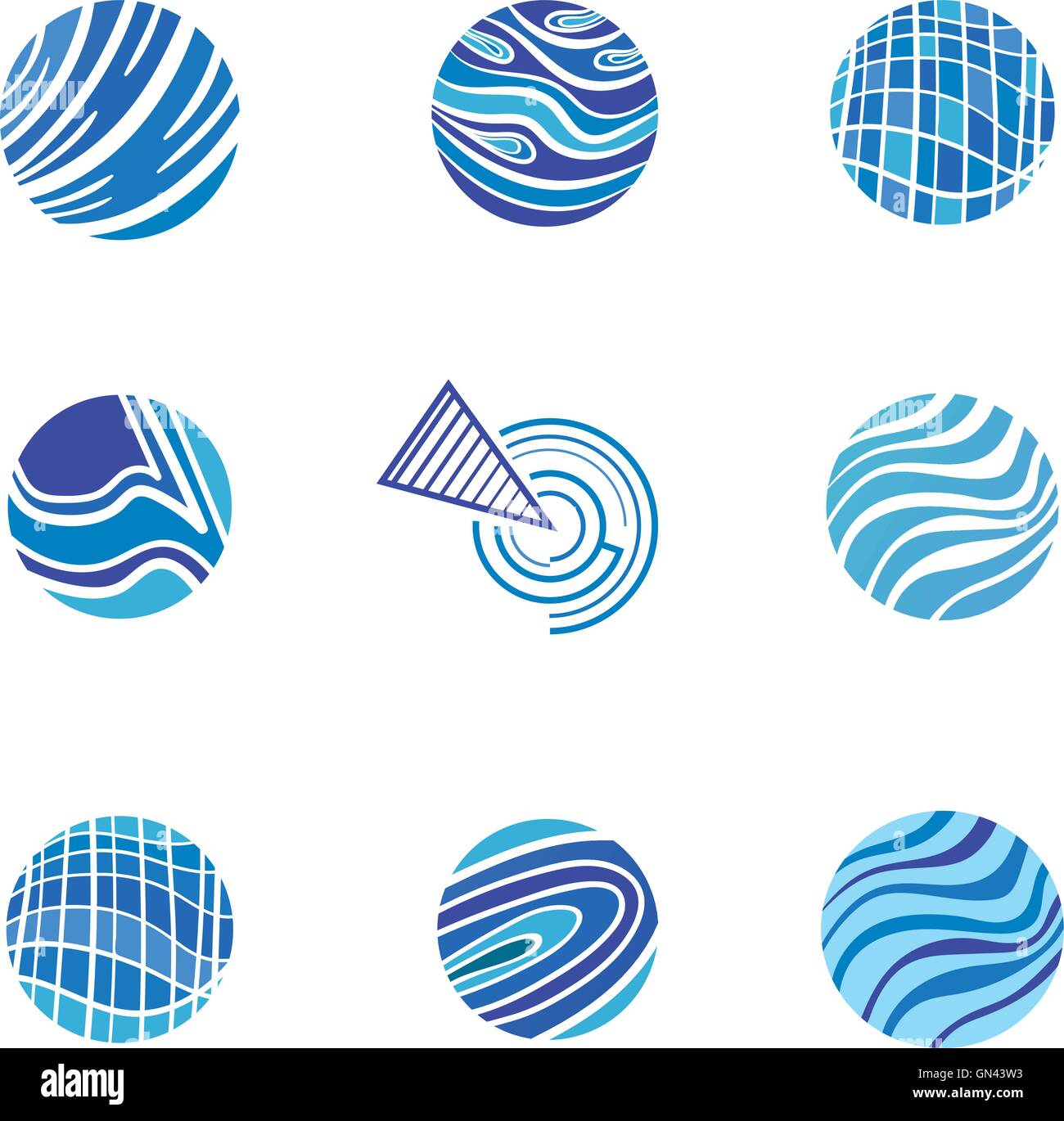 Blue Abstract Logos Stock Vector Image & Art - Alamy