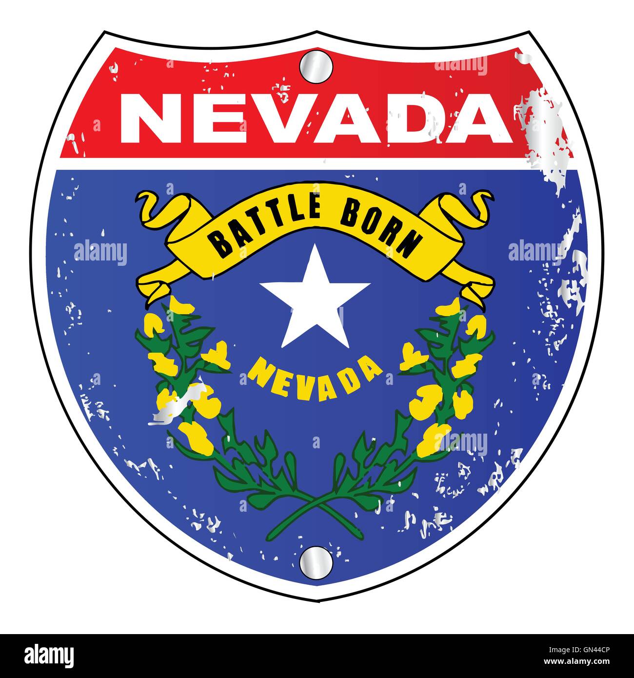 Nevada Flag Icons As Interstate Sign Stock Vector Image And Art Alamy 2883