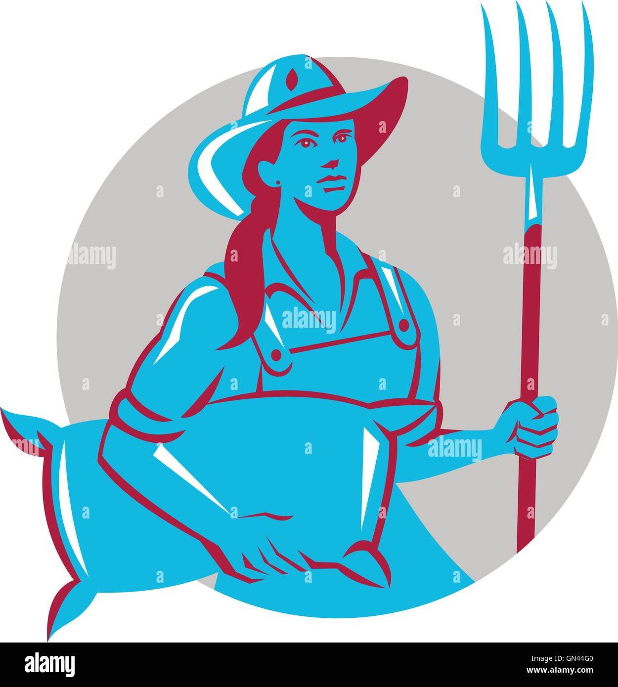 Farmer female retro hi-res stock photography and images - Alamy