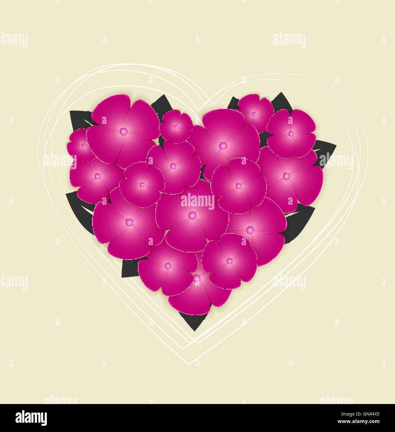 Vector floral heart Stock Vector Image & Art - Alamy