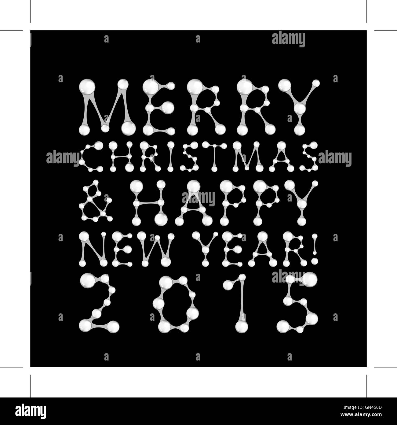 Merry christmas and happy new year card Stock Vector Images - Alamy