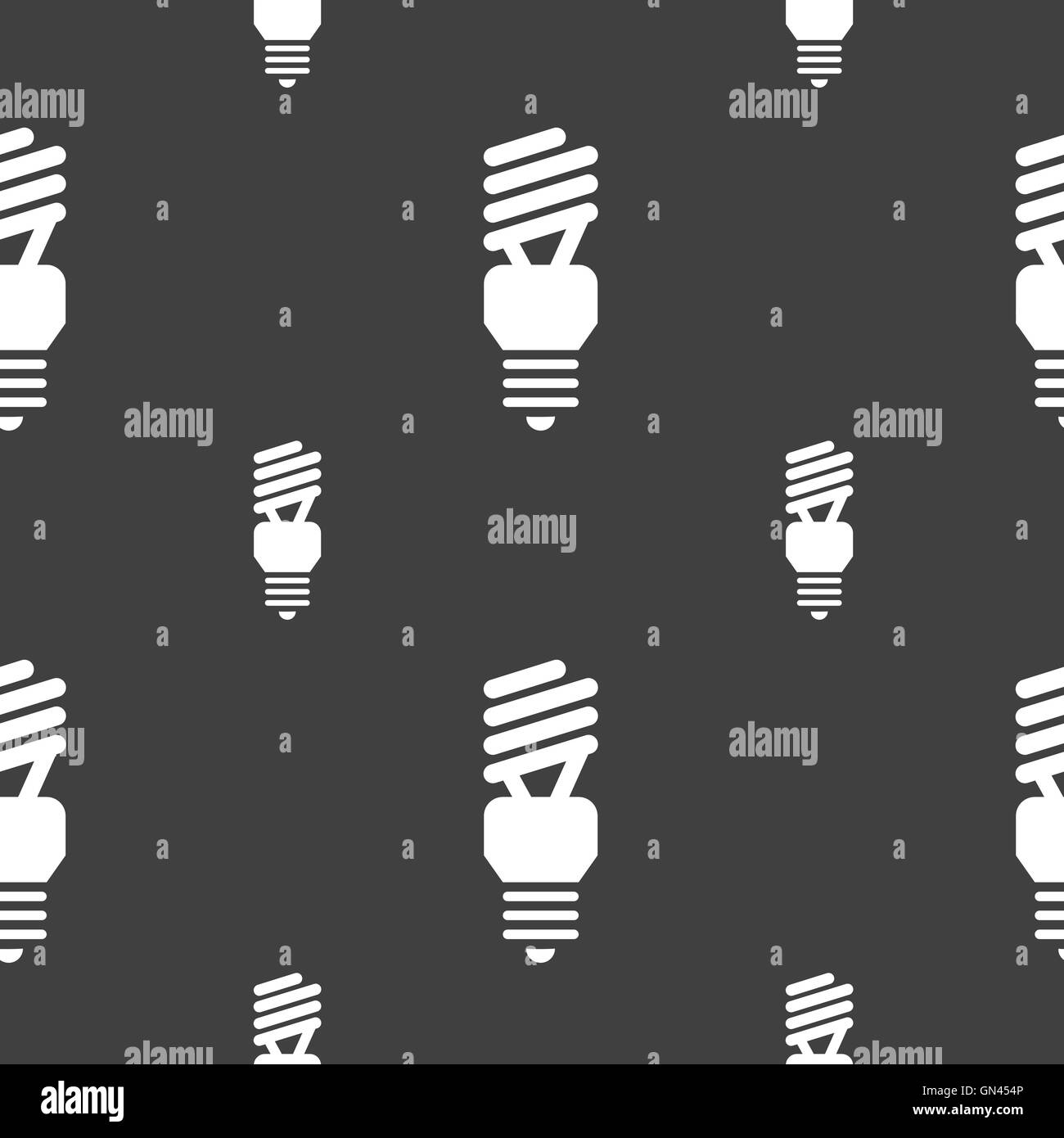 fluorescent lamp icon sign. Seamless pattern on a gray background ...
