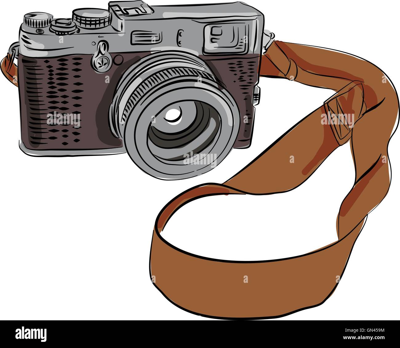 Vintage Camera Drawing Isolated Stock Vector Image & Art Alamy