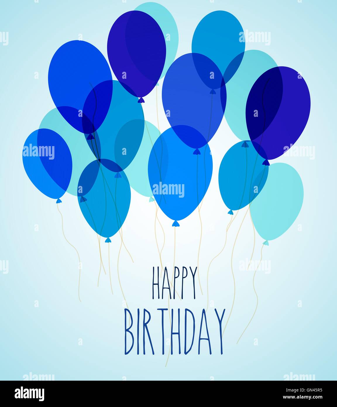 Blue Birthday Balloons Background
