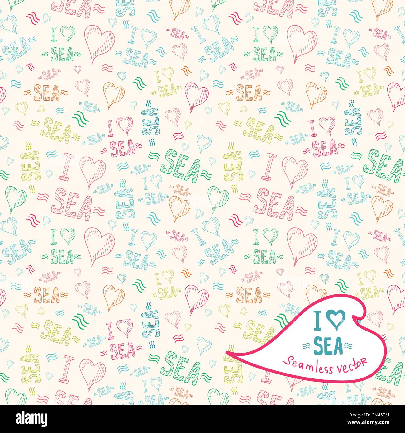 Sea seamless pattern Stock Vector Image & Art - Alamy