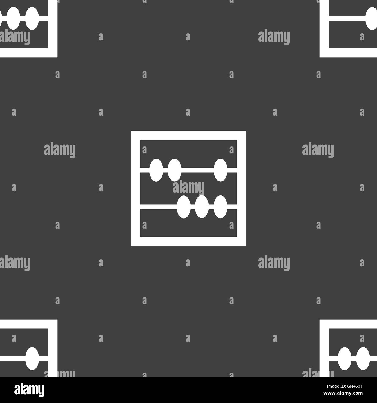 Abacus icon sign. Seamless pattern on a gray background. Vector Stock ...