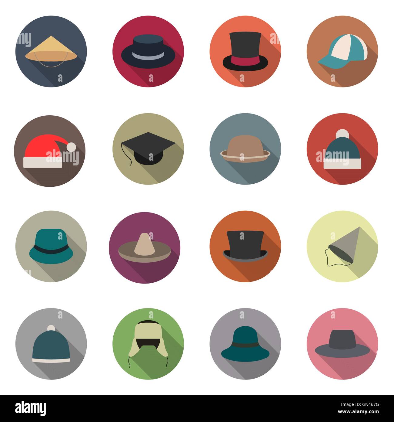 Icons hats, vector illustration Stock Vector Image & Art Alamy