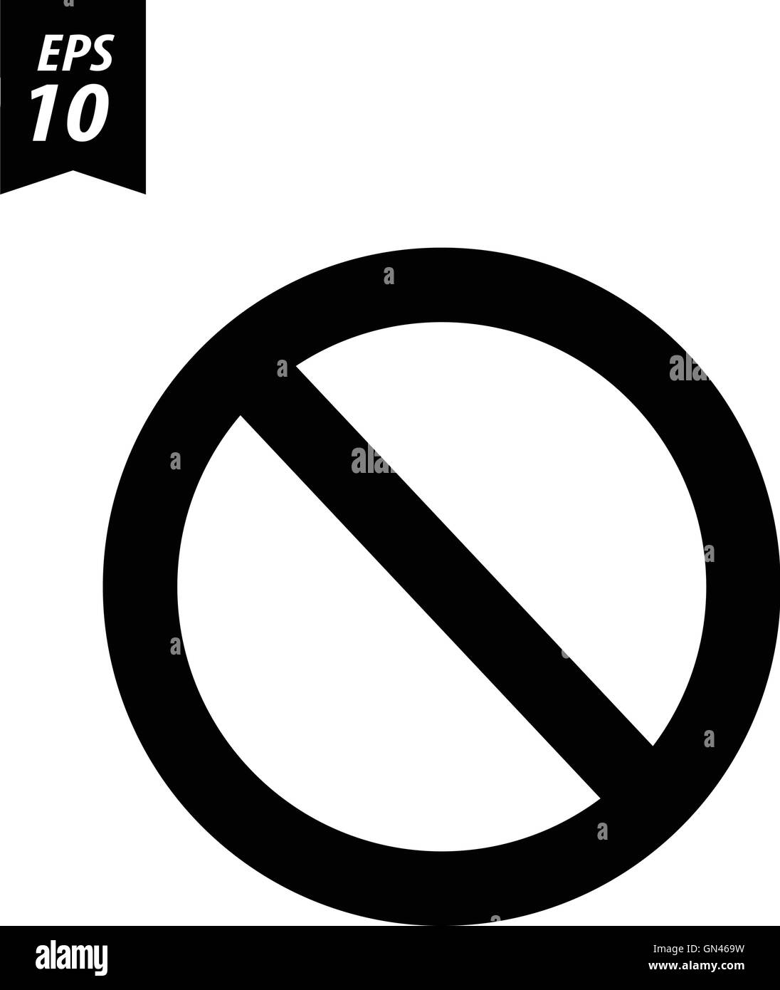 Not Allowed Sign, vector Stock Vector Image & Art - Alamy