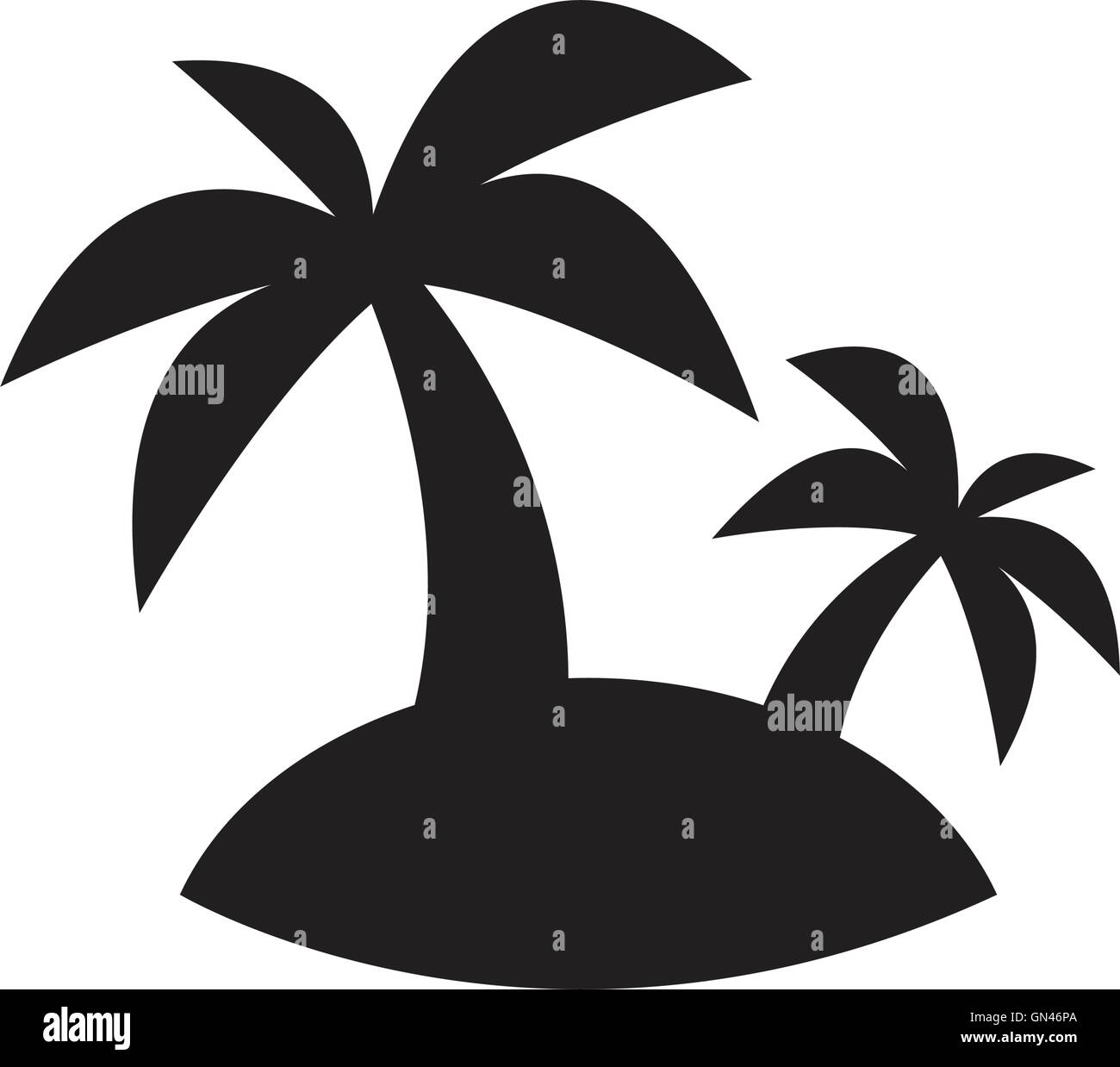 vector black palm icon Stock Vector Image & Art - Alamy