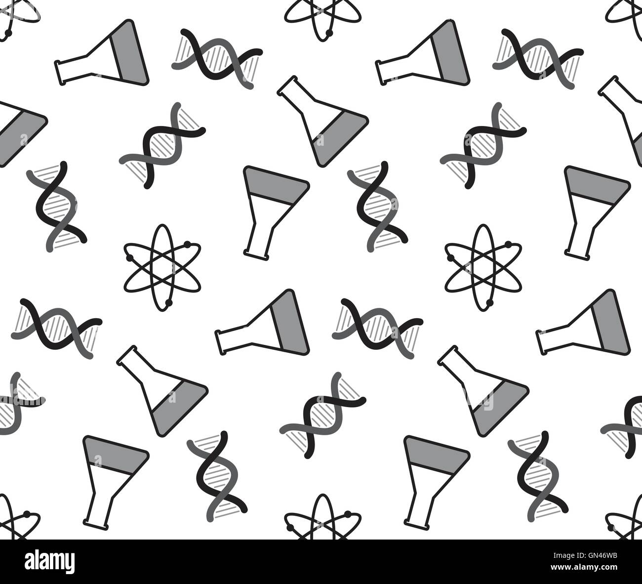 Science Icon seamless pattern Stock Vector