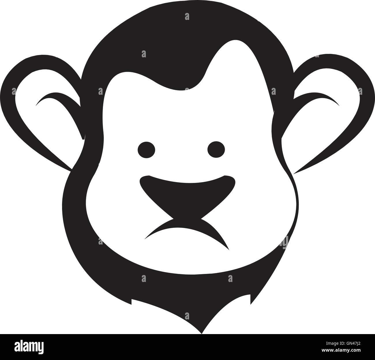 Monkey head icon vector Stock Vector Image & Art - Alamy