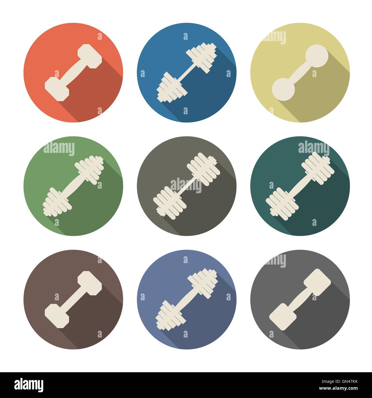 Icons dumbbell, vector illustration Stock Vector Image & Art Alamy