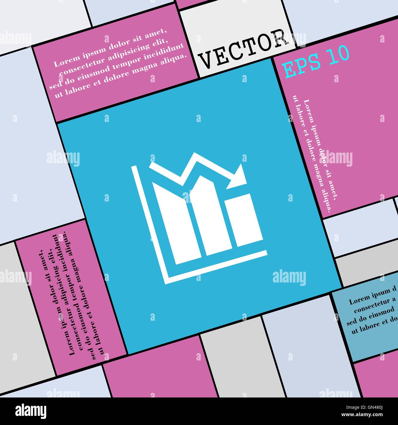 histogram icon sign. Modern flat style for your design. Vector Stock ...