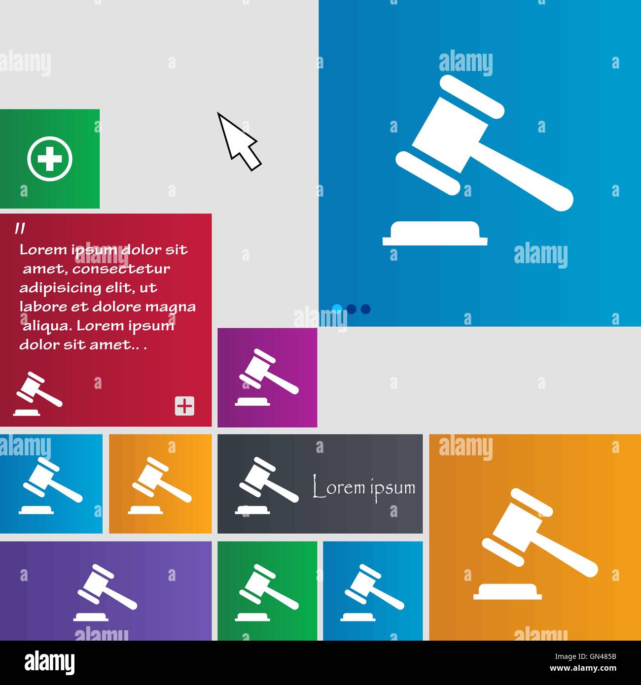 Auction vector website template hi-res stock photography and images - Alamy