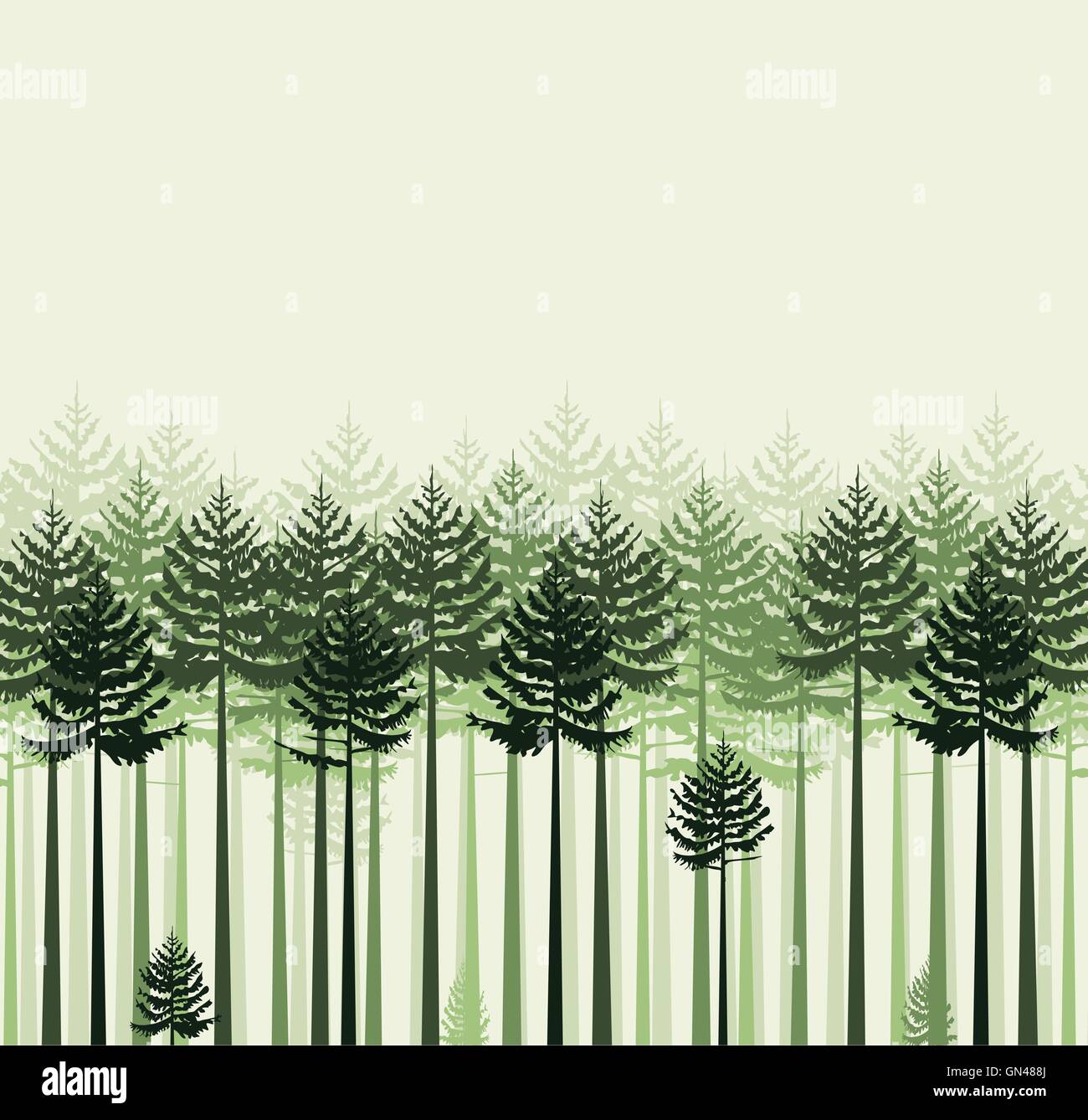 Tree vector silhouette hi-res stock photography and images - Alamy