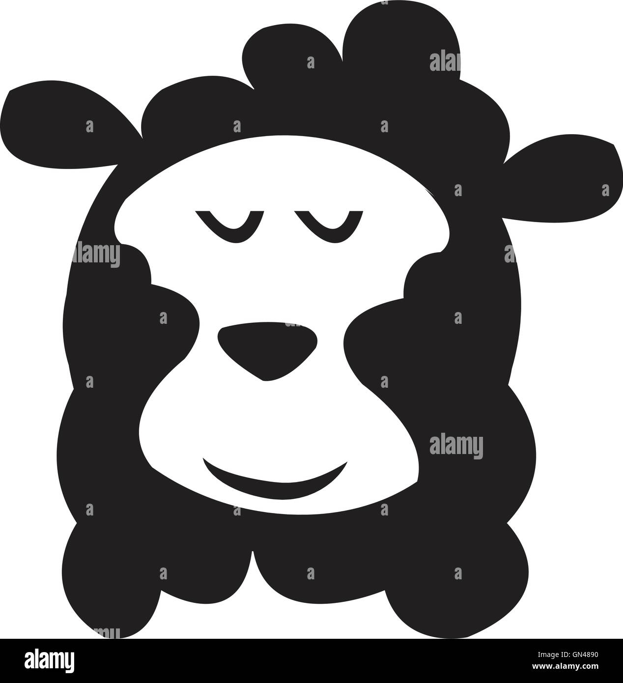 Vector. Isolated cartoon sheep head Stock Vector Image & Art Alamy